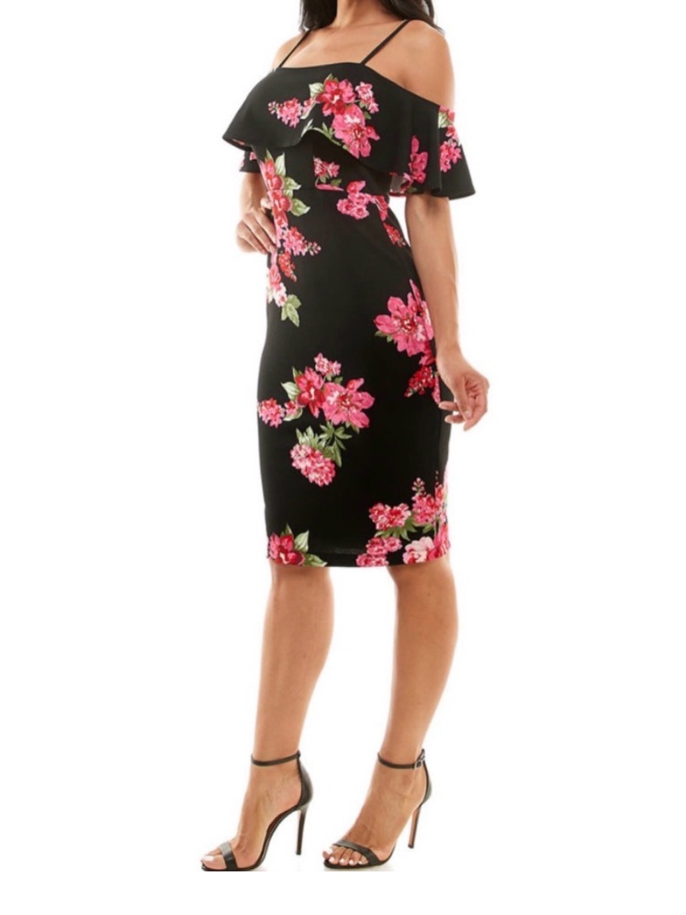 NWT Premier Amour Floral Off Shoulder Midi Dress, size 4